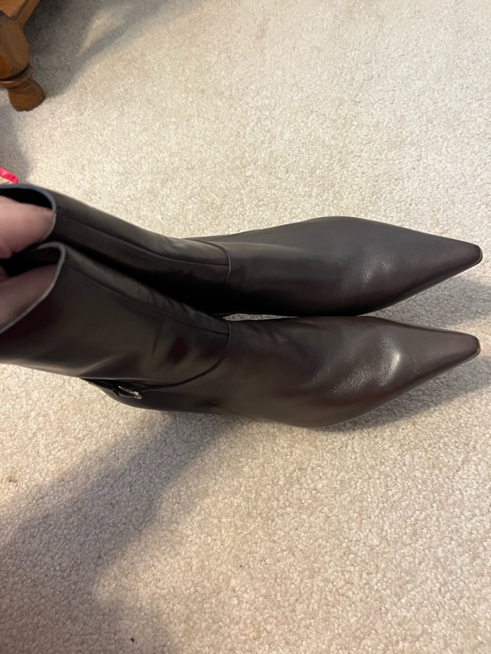 Jones New York Brown Boot Kitten Heel - Picture 6 of 8